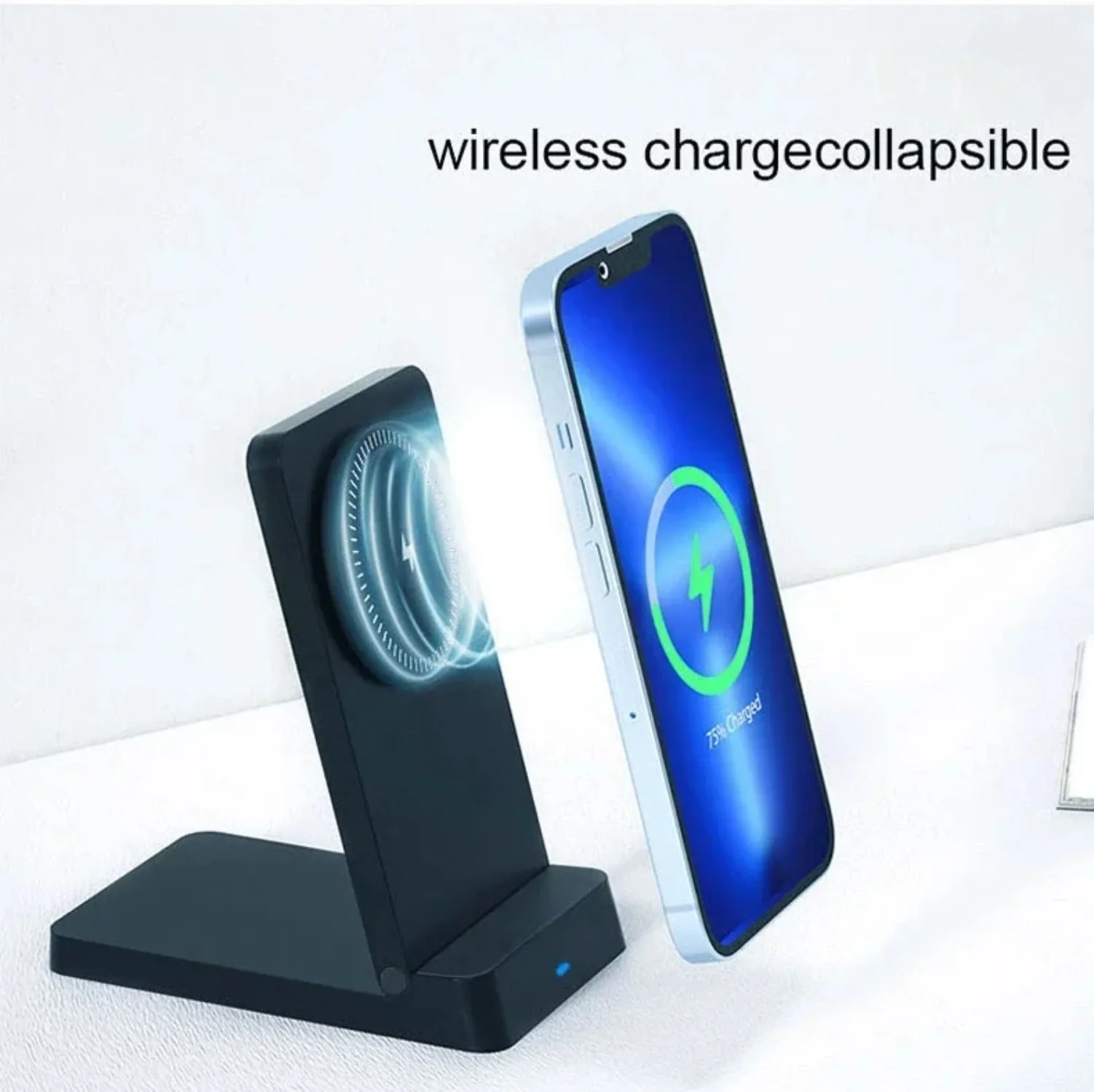 Foldable Magnetic Wireless Charging Stand Auto Adsorption Anti-slip for Desktop Office Home Travel for iPhone17 16 15 14 Charger
