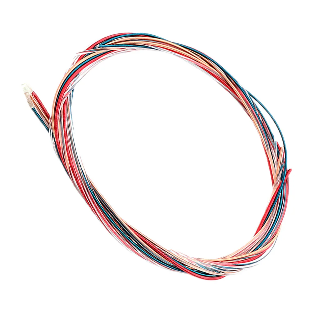 6 قطعة سلاسل الغيتار الملونة للجيتار الشعبي الصوتي استبدال سلاسل الصلب عالية الرنين ضبط عدة آلة موسيقية