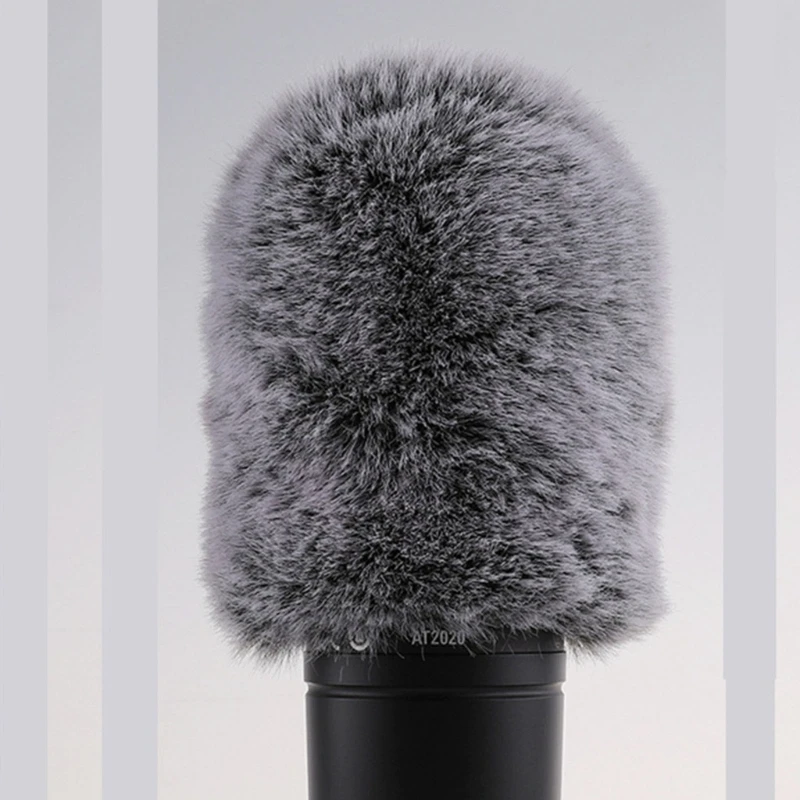 Artifical Fur Windscreen Cover Microphone Windproof Windshield Pop Filter For Audio Technica ATR2500 AT2020 AT2035 AT2020 AT2050
