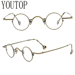 Women Round Glasses Frames Men Light Optical Eyeglasses Frame Cute Eyewear Retro Fashion Metal Prescription Spectacles Full Rim