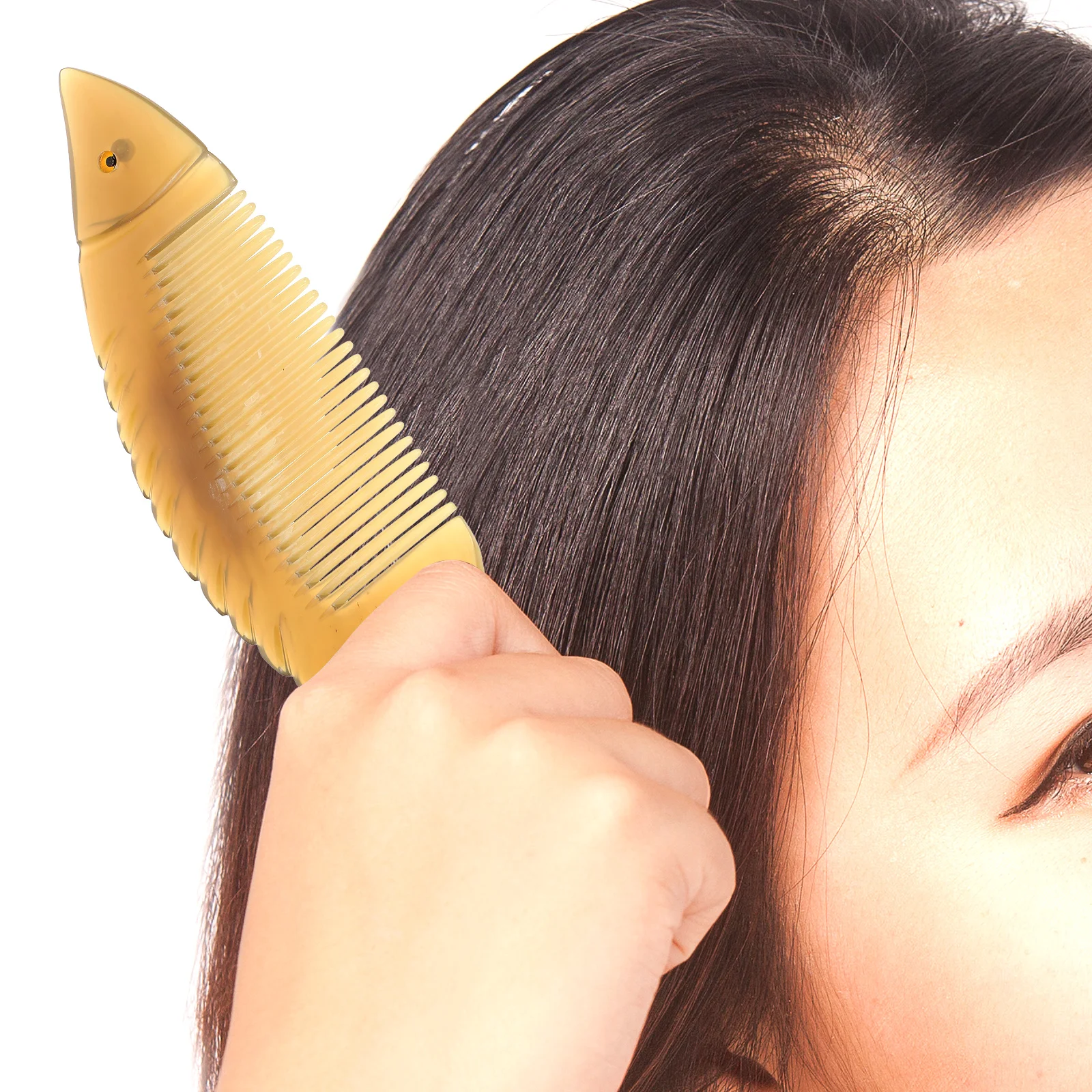 

1pc Fish Shaped Horn Comb for Women Smoothing Anti Static Hair Styling Combs Promotes Circulation Prevents Loss Durable Long Use