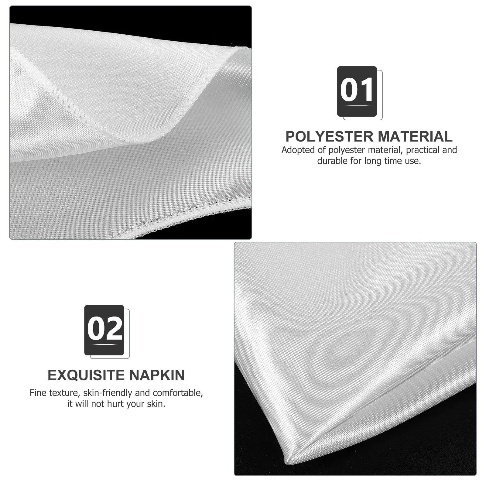 

10pcs Reusable Fabric For Dining Table Washable Durable Polyester Serviette Wedding Hotel Kitchen Napkins Table Cloth