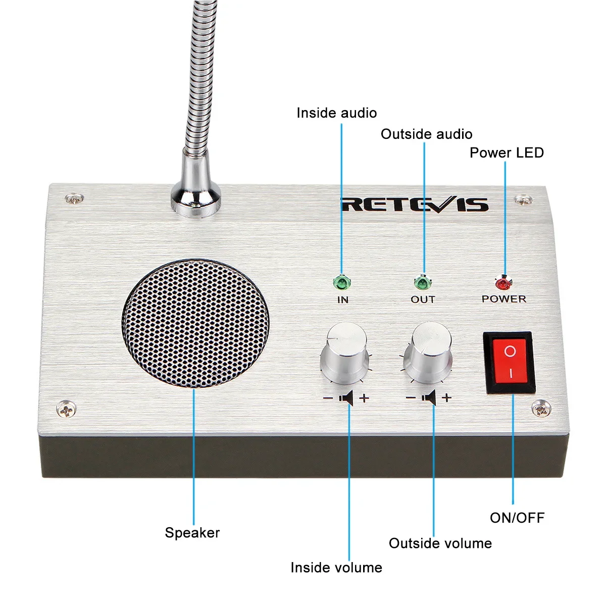 Security English Version Dual-way Intercom For Bank Counter ticket office hospital Window intercom system wired Talk interphone