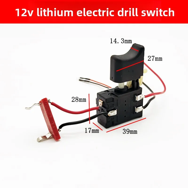 12V Cordless Drill Switch Speed Control Forward Reverse for Electric Screwdriver