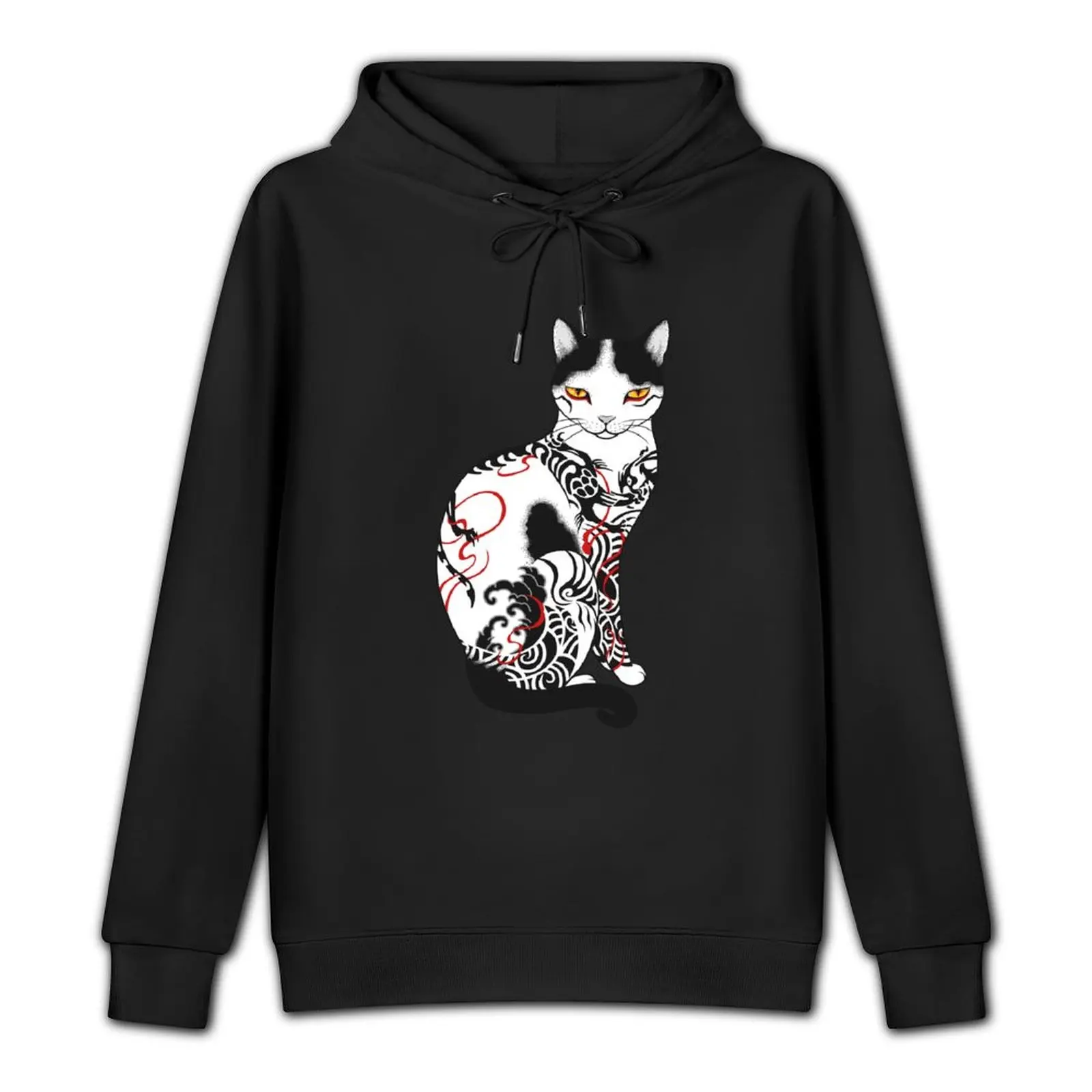 Cat in battling dragon love mates tattoo Pullover Hoodie mens clothing men's coat autumn jacket men new in hoodies & sweat-shirt