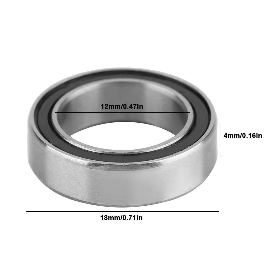 10Pcs Double Shielded Ball Bearing Deep Groove Double Sealed Bearing Steel Ball Single Column Bearing Single Row Ball Bearing - view 5