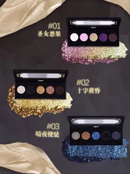 Haggard Scepter Smoked 5 Color Eye Shadow Plate Black Gold Earth Matte Pearl Eye Makeup