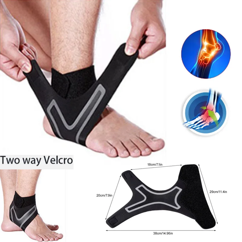 Adjustable Ankle Brace Support Sleeves Elastic Sports Fixation Bandage to Relieve Pain Ankle Support for Exercise Arthritis