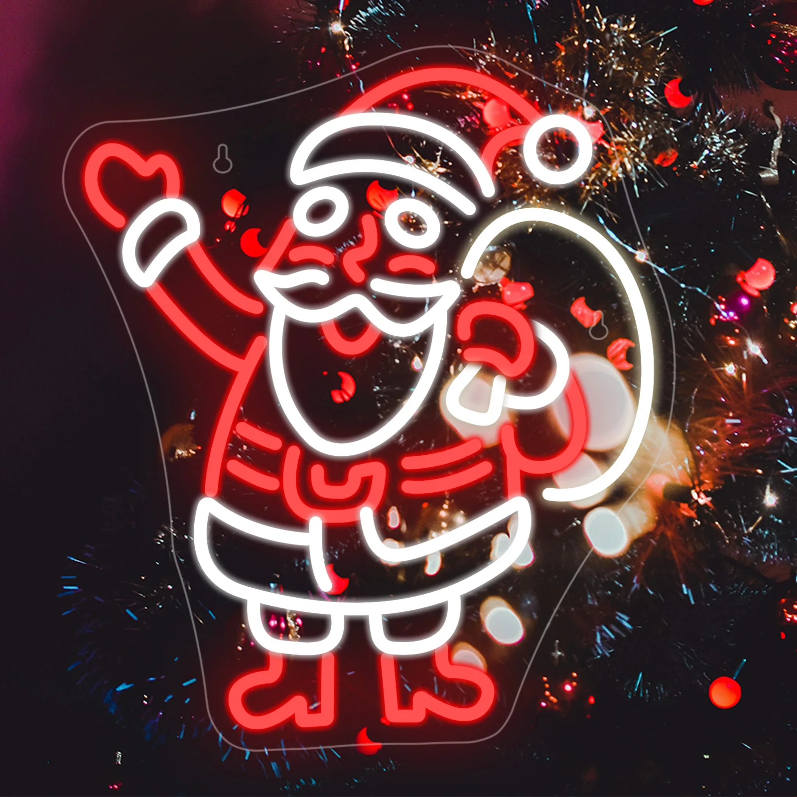 Santa Claus Neon Sign Party Bedroom Room Bedroom Christmas atmosphere Merry Christmas neon light  Christmas Wall Decoration