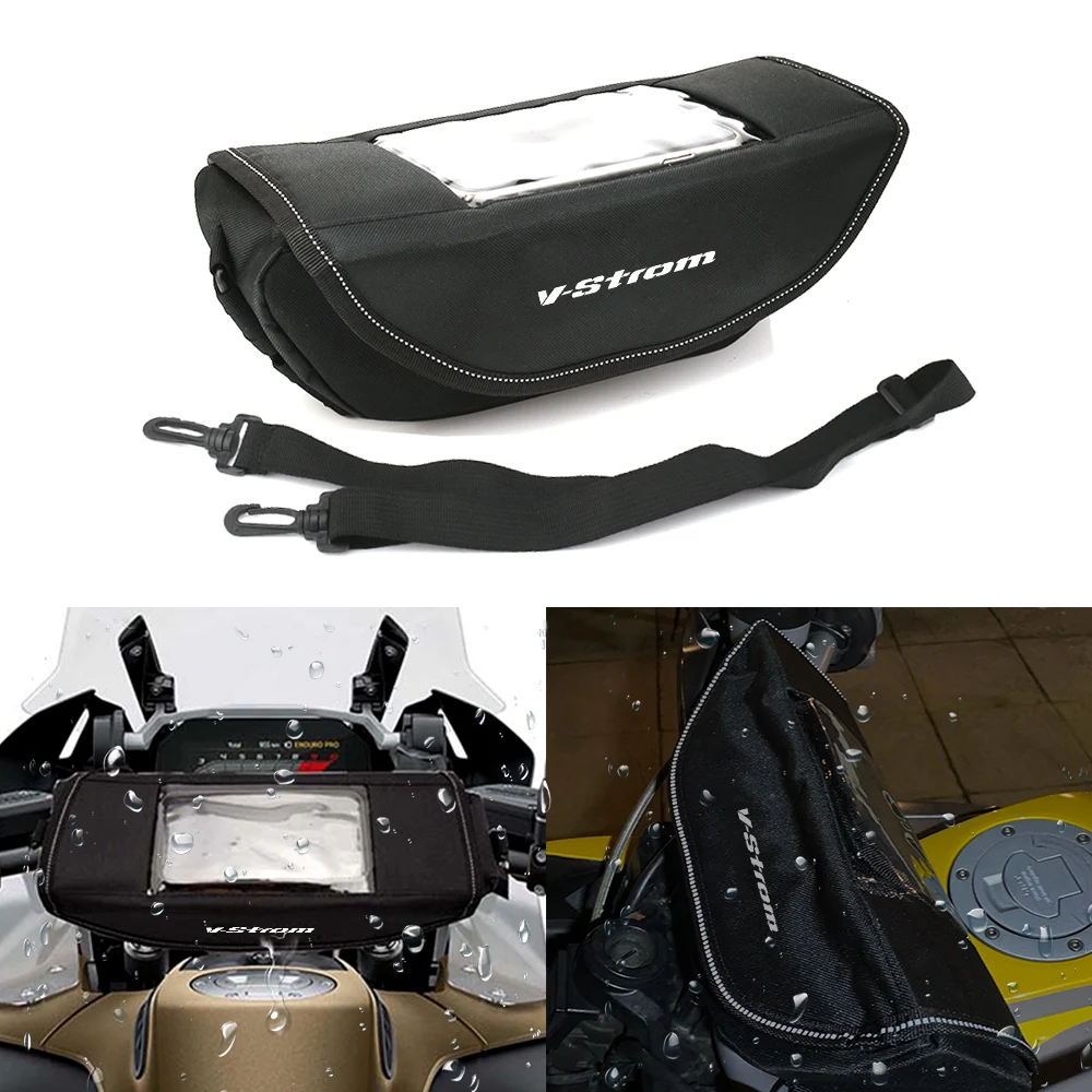 

﻿ Подходит для SUZUKI Vstrom DL1000 DL250 DL650, универсальные аксессуары для мотоциклов, портативная водонепроницаемая сумка на руль.