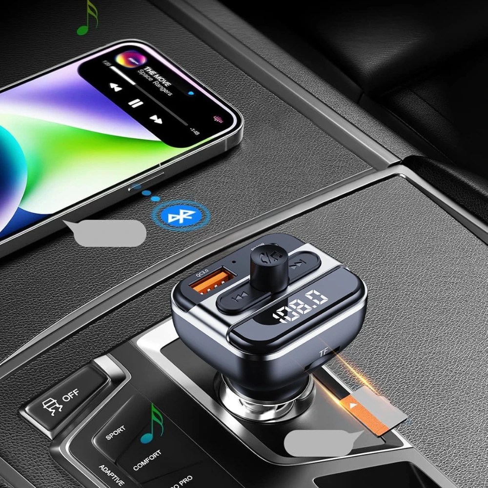 

Car Multifunctional Charger QC3.0 USB Fast Charging in Car with Adjustable Ambient Light, No Picky Model Cigarette Lighter Plug