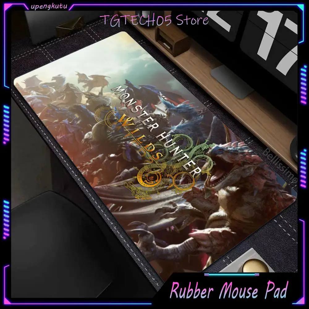 Monster Hunter World Game Mousepad Large XXL Gaming Compute Gamer PC Keyboard Mouse Mat 1000x500mm