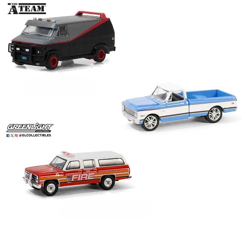 

Greenlight 1/64 Alloy Diecast Model Car Hollywood Series 44790-B The A-Team 1983 Jackson FDNY 1983 GMC Vandura Collectibles