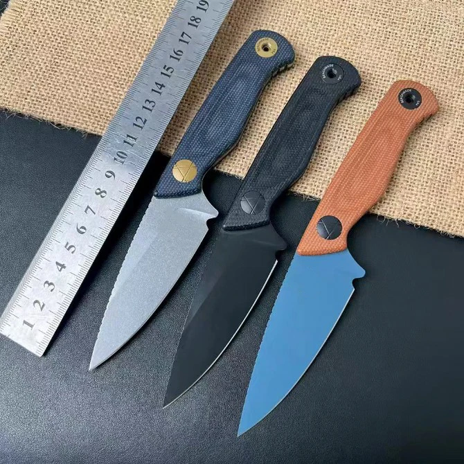 3 Colors BM Dacian 203BT Straight Knife MagnaCut Blade Flax Handle Outdoor EDC Survival Tool Knives