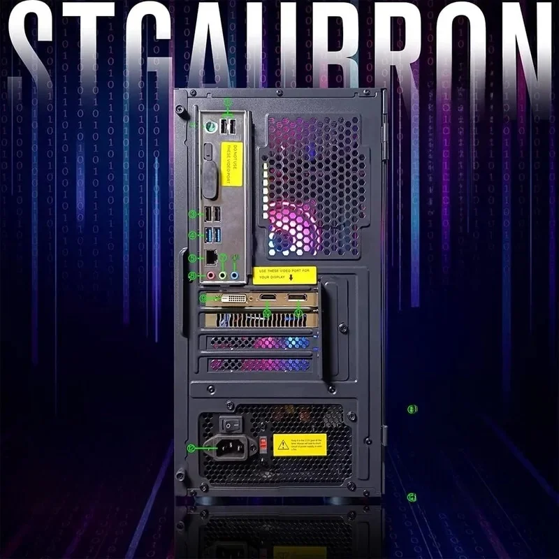 PC desktop da gioco precostruito, AMD Radeon RX 550 4G GDDR5, Core I5 3,3 Ghz fino a 3,7 Ghz, 16G Ram, SSD 512G, WiFi