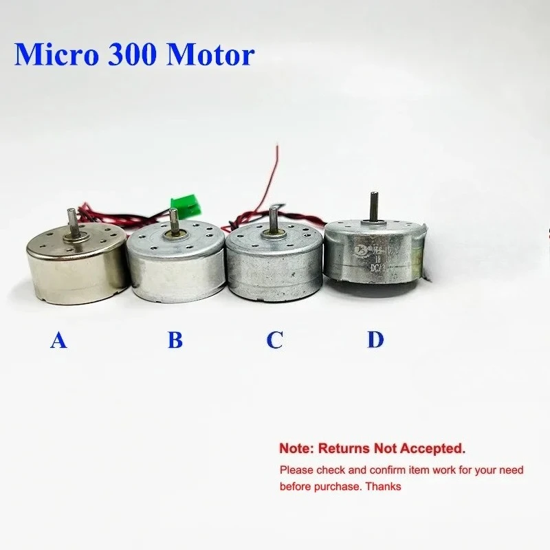 1PC Micro 24mm Diameter RF-300 Round Motor DC 3V 3.7V 5.9V 6V 12V for Car Audio AV CD DVD Player/ Toy Car Fan Boat Model