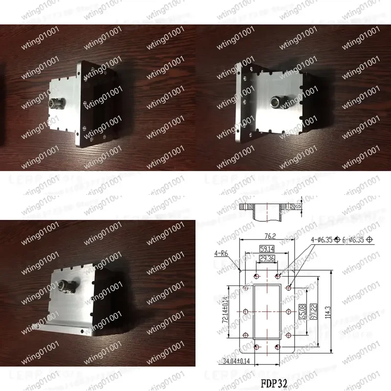 for BJ32 for WR284 waveguide to coaxial adapter 2.6-3.95GHz high precision RF transition module low loss signal converter