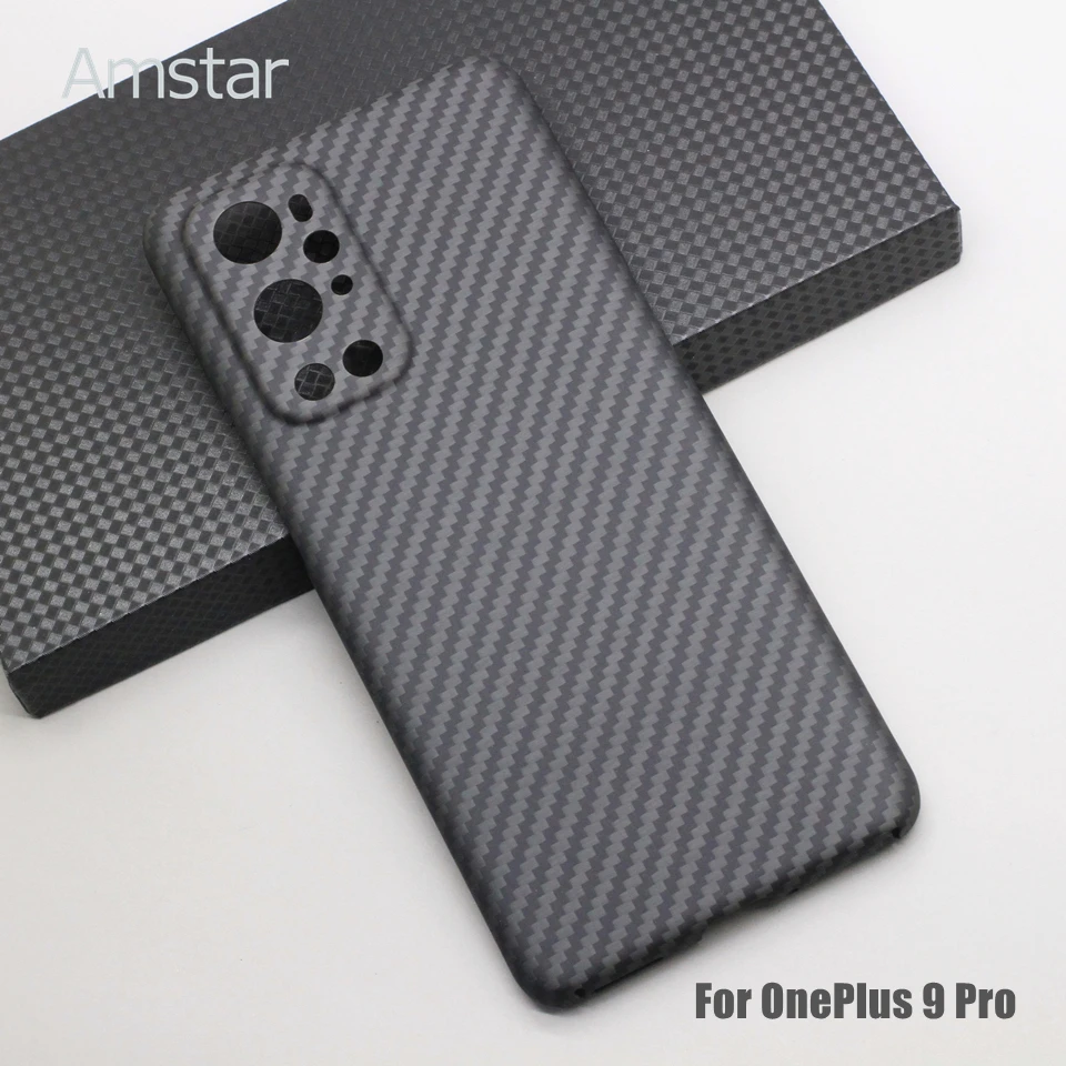 Amstar Carbon Fiber Protective Case for OnePlus 10 Pro 9 8 Pro 8T Ultra-Thin Anti-Fall Anti-Finger Real Carbon Fiber Cover Case