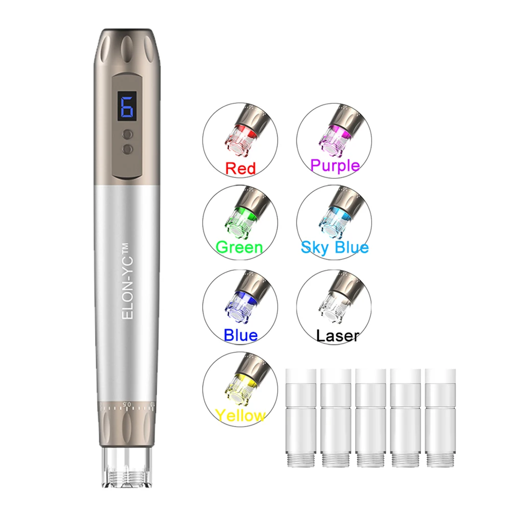 Professional Microneedling Wireless DermaPen H6 Authentic Dermapen Kit With 5pcs Needles Cartridges For Face Skin