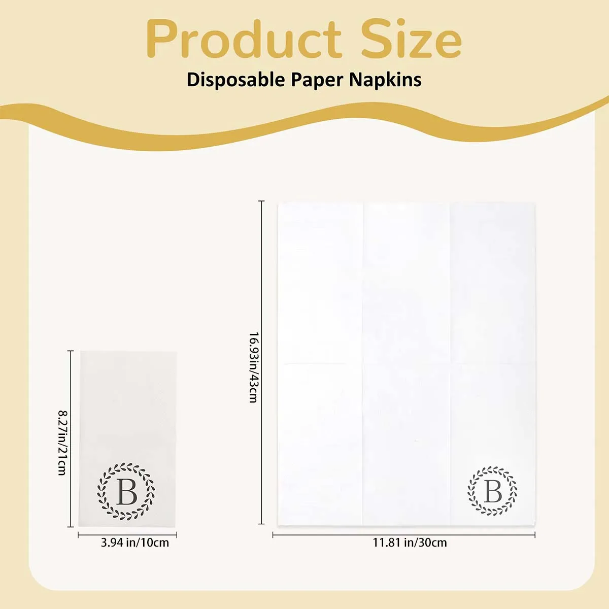 10-200Pcs Monogrammed Disposable Napkins, Guest Napkins Disposable Hand Paper Towels for Wedding Party Home Kitchen Bathroom