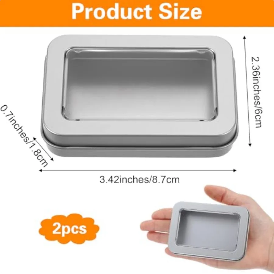 2 Buah Tempat Kapas untuk Perjalanan, Kotak Qtips dengan Tutup Anti Debu, Tempat Kapas Logam Kosong, Portabel, Kecil, untuk Perjalanan dan Perawatan Gigi