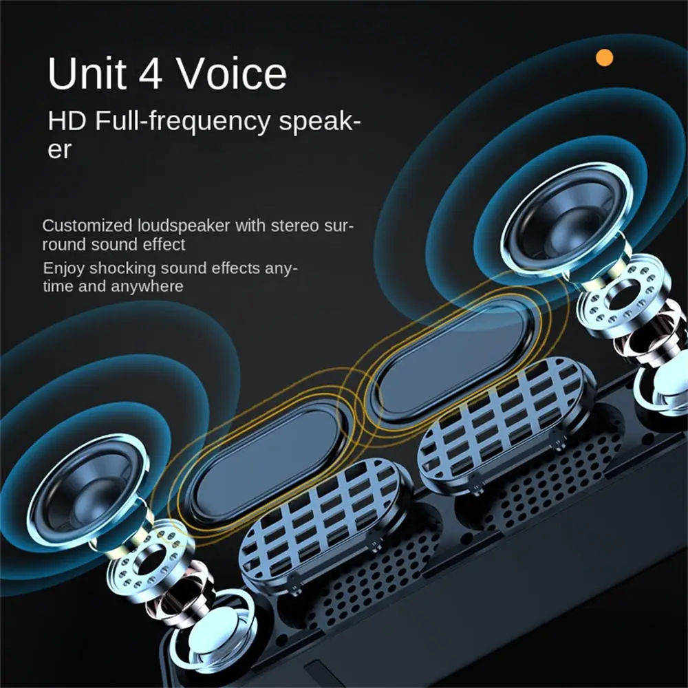 Alto-falante Bluetooth sem fio portátil, Casa, Longo, TV, Áudio, Computador, Subwoofer, Coluna