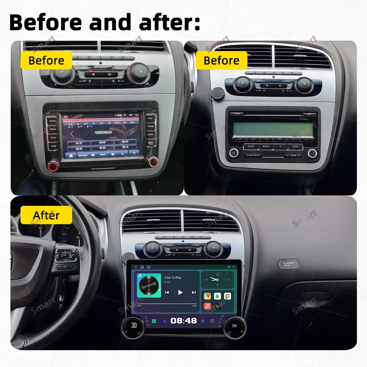 Android Car Radio 2 Din For Seat Altea 2004-2015 Toledo 2004-2009 Screen GPS Navigation Multimedia Audio Head Unit Autoradio