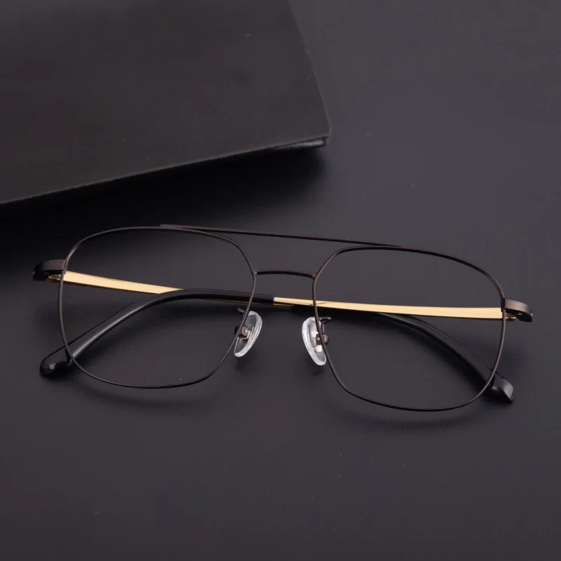 High Quality Glasses Pure Titanium Retro Sunglasses Myopia Glasses Frame Large Frame Thin Face Sunglasses Glasses