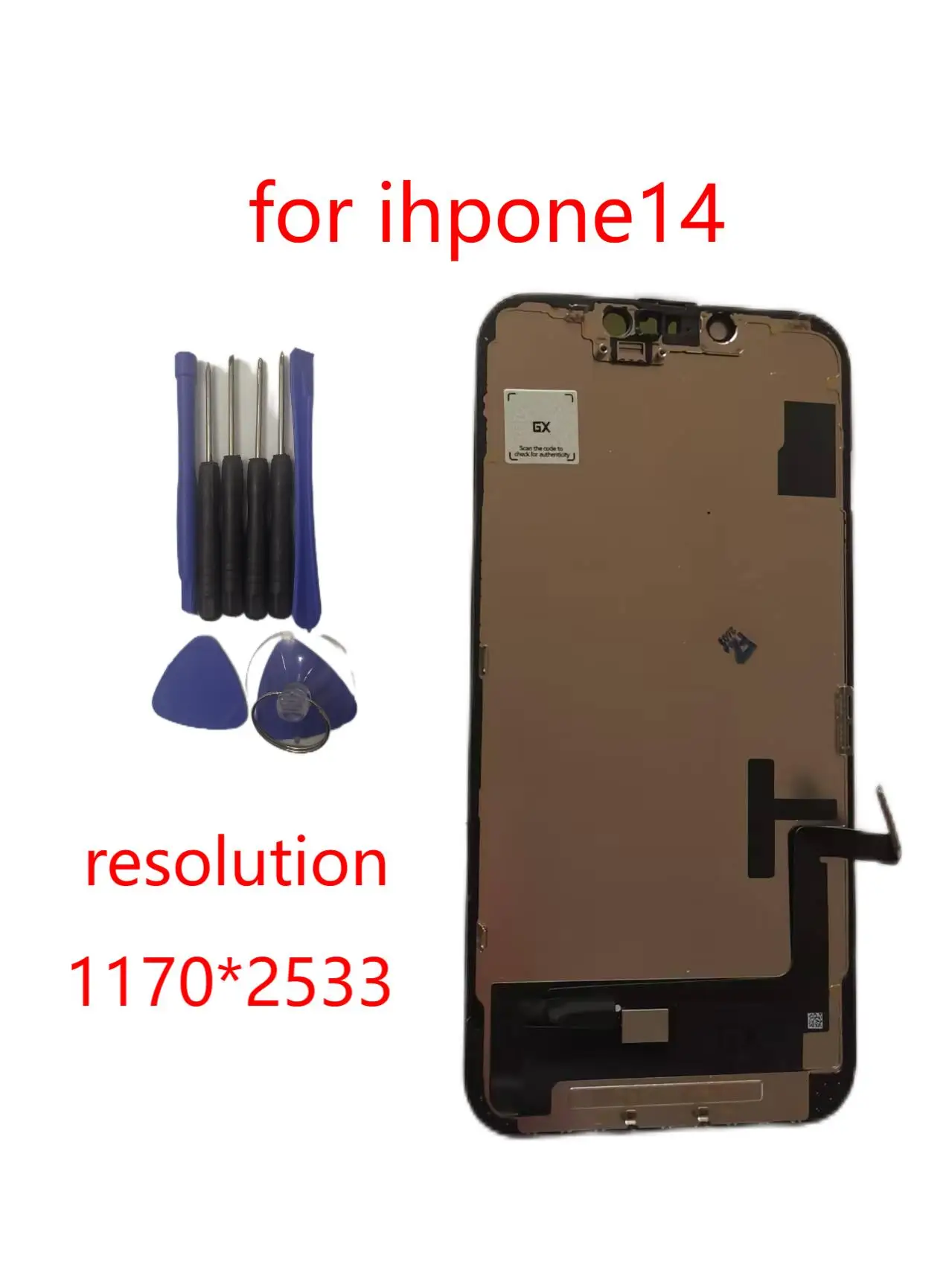 iphone-14携帯電話のディスプレイ画面はフレキシブルoledで、解像度は1170-2533です。