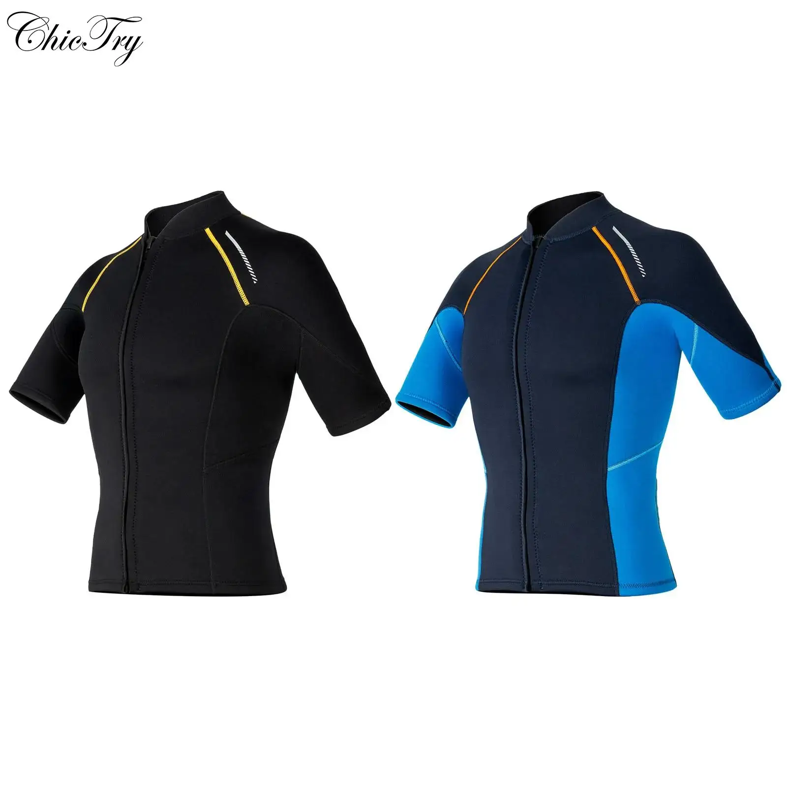 

Мужские гидрокостюмы, купальники, рубашки для плавания с короткими рукавами, топы с молнией спереди, купальники для плавания, дайвинга, серфинга, сноркелинга, спорта