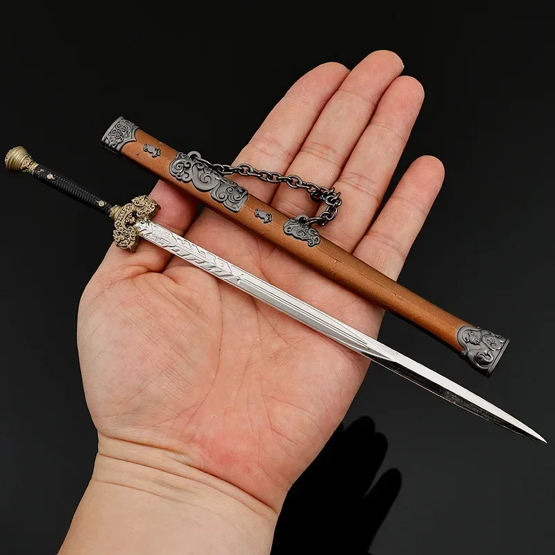 22cm/8.66in BlackMyth:Wukong Baimu Zhenren Sword Game Peripherals Metal Model Toy Cosplay Weapon Prop Collectible Desk Ornaments