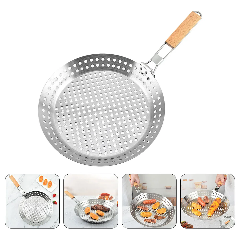 

Barbecue Grill Pan Foldable Grill Pan Outdoor Camping Grill Pan with Folding Handle grill pan for kitchen