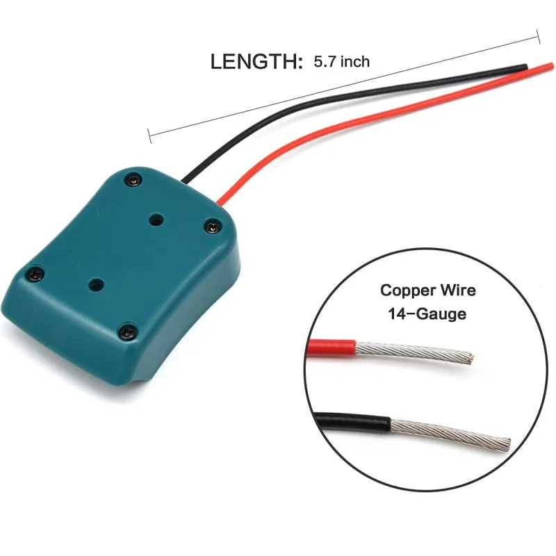 ZWINCKY Battery Adapter Converter With 14Awg Wires for Makita 10.8V 12V  Li-ion Battery DIY Adapter Power Tools black and blue