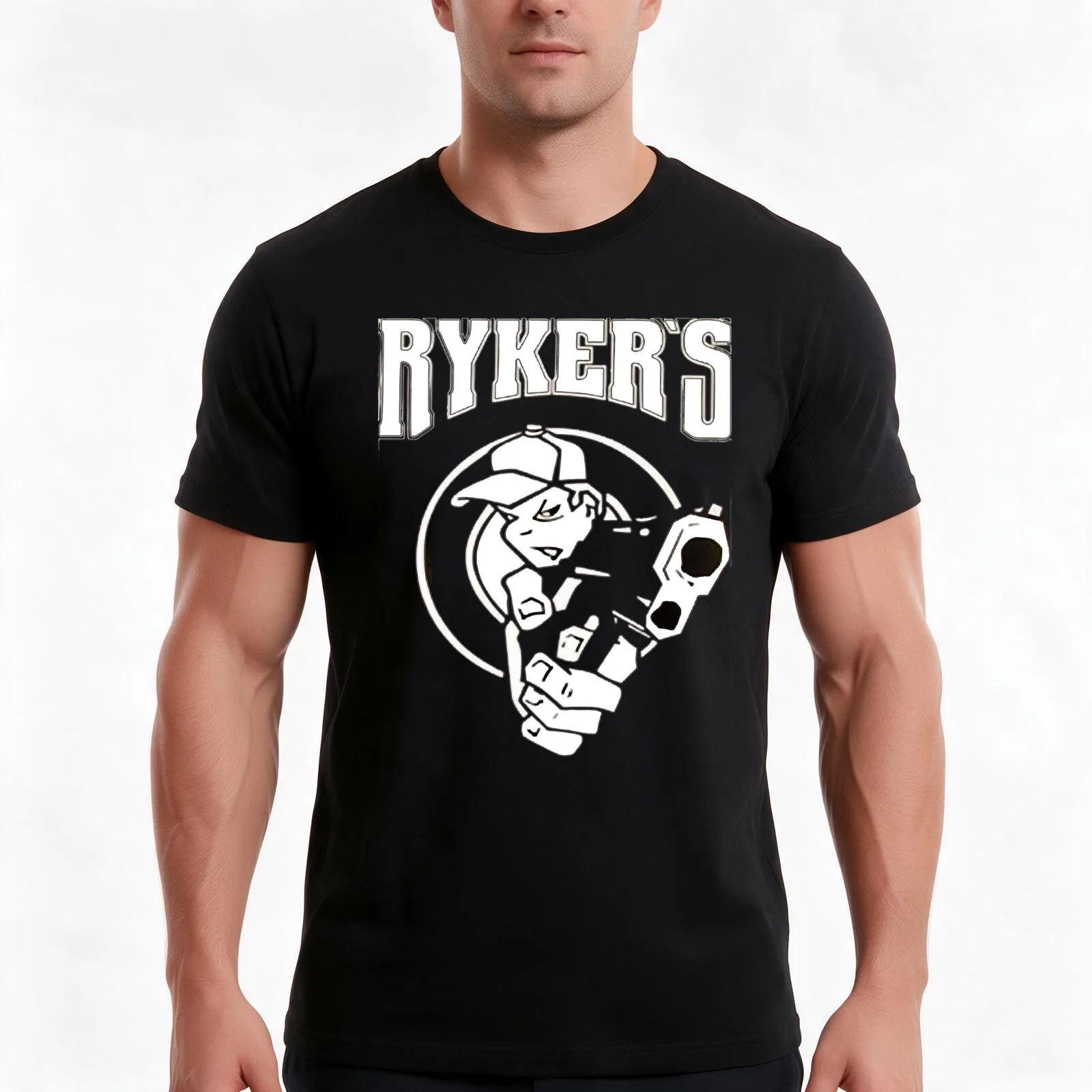 Needed Gifts Rykers To The Blood Slim Fit Vintage Photograp T-Shirt, Summer Casual Cotton Tee, Oversized Streetwear Tops