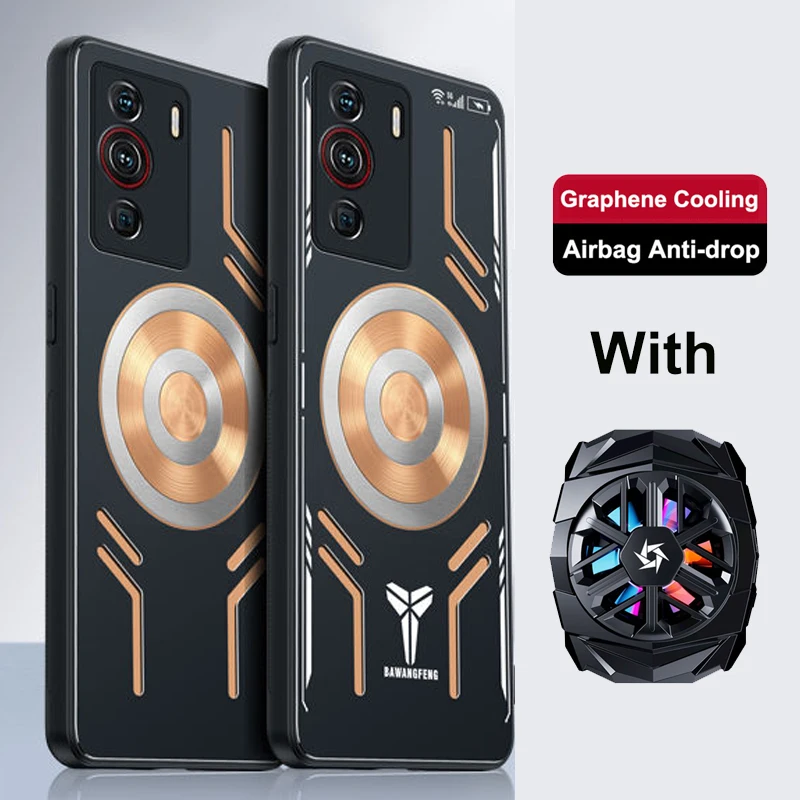 

For Nubia Z40 Pro Case Z40S Pro Copper Aluminum Alloy Heat Dissipation Breathable + Radiator For Nubia Z50 NX711J Case Z50 Ultra