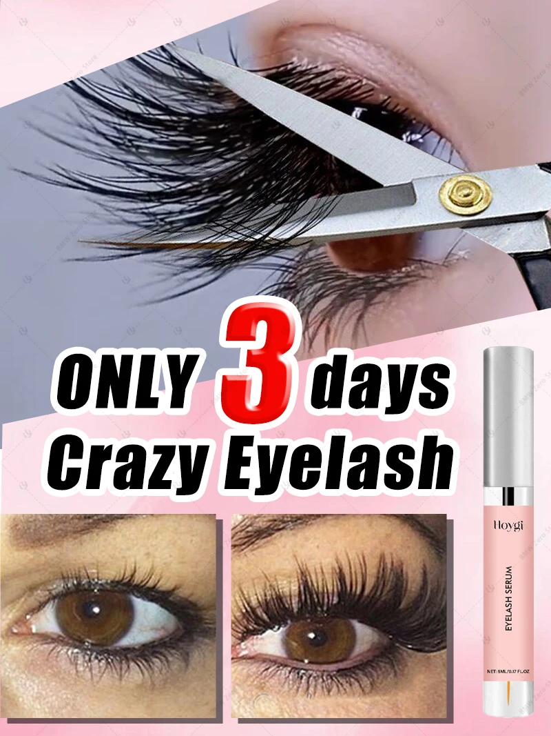 Suero de crecimiento rápido de pestañas, potenciador de pestañas Natural de 7 días, tratamiento de pestañas rizado más largo y grueso, productos para el cuidado de los ojos, maquillaje