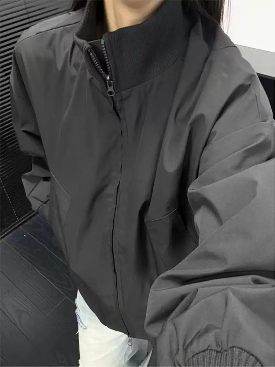 American Style Short Pilot Jacket Women's Fashion Autumn New Cleanfit Workwear Baseball Outfit Silhouette Outerwear