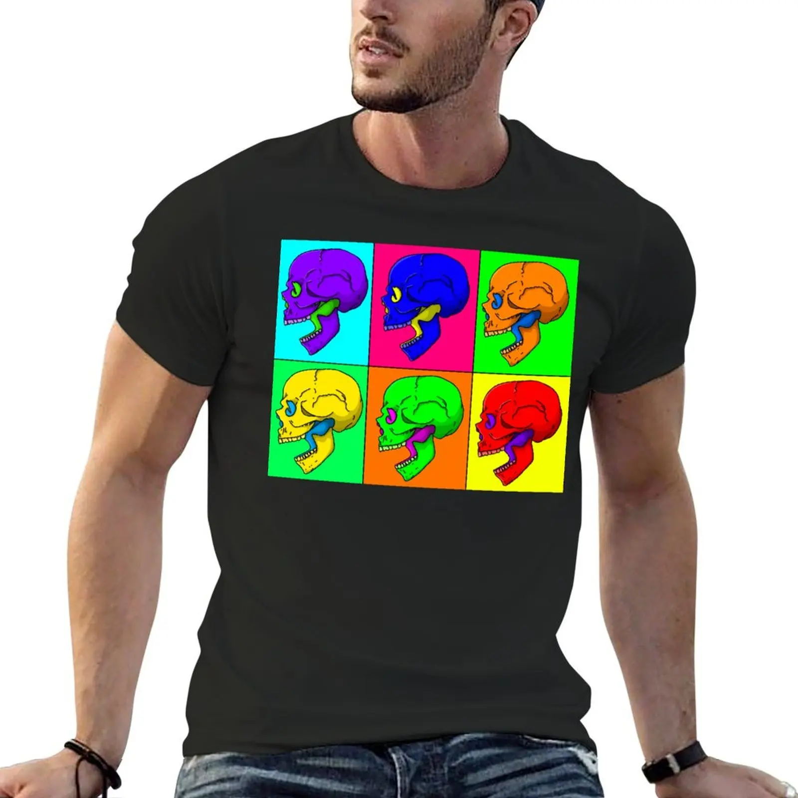 Warhol Skulls (Horizontal) T-Shirt custom t shirt graphic shirts oversized t shirt T-shirts for men cotton