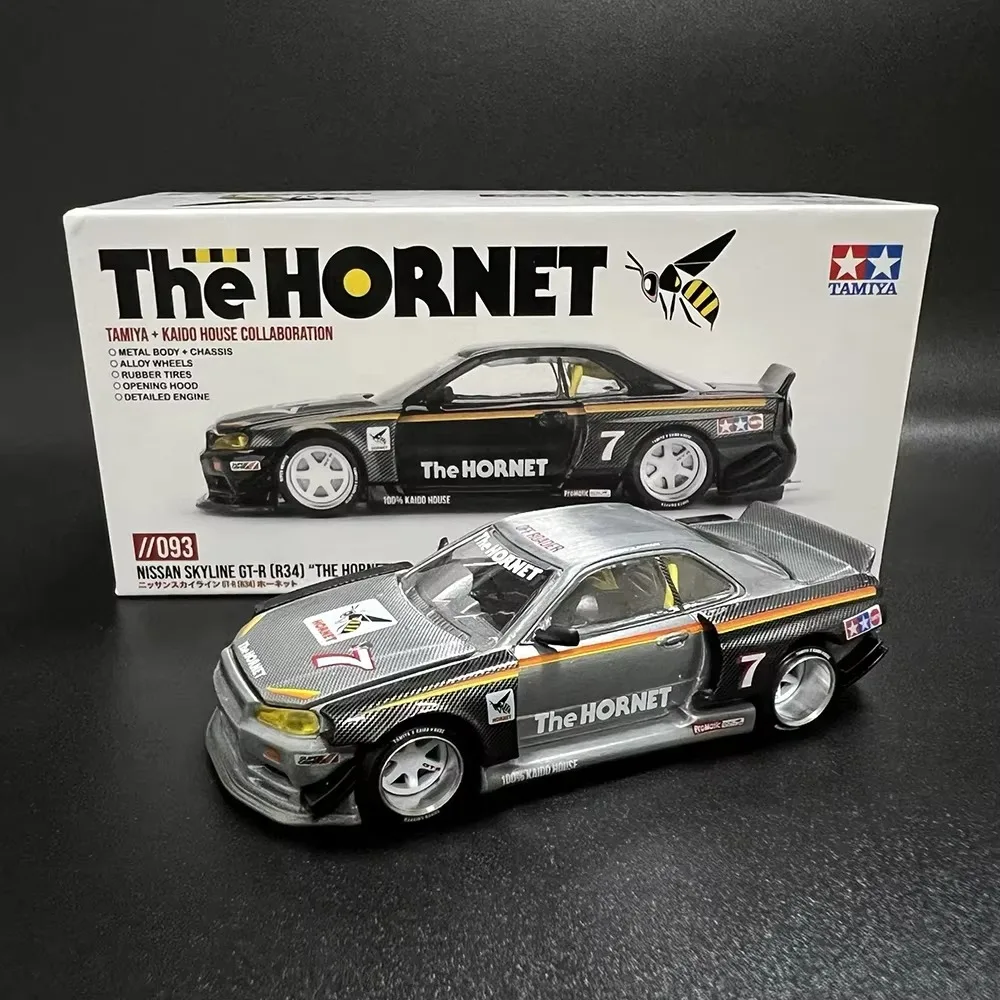 MINIGT Kaido House Tamiya 1:64 Skyline GTR R34 The Hornet Alloy Diecast Car Model Toy Limited Edition Collection Christmas Gift