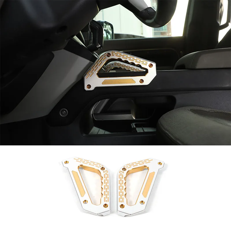 For Land Rover Defender 90 110 2020 + Car center console side armrest Aluminum alloy Car center armrest mobile phone holder