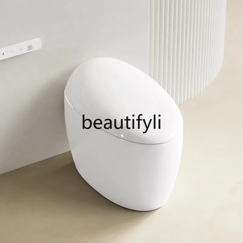 

Fully automatic integrated smart toilet double waterway creative egg-shaped toilet8076
