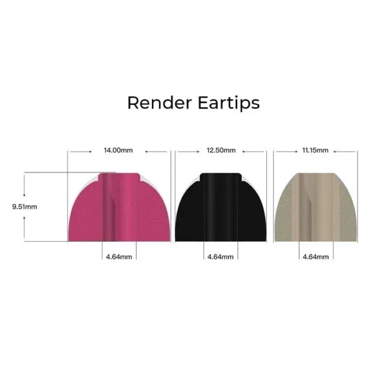 HiFiGo-Embouts d'écouteur OS Render, extrémité inférieure plus profonde, milieu de gamme plus clair, embouts d'oreille en éponge en silicone personnalisés professionnels, S, M, L