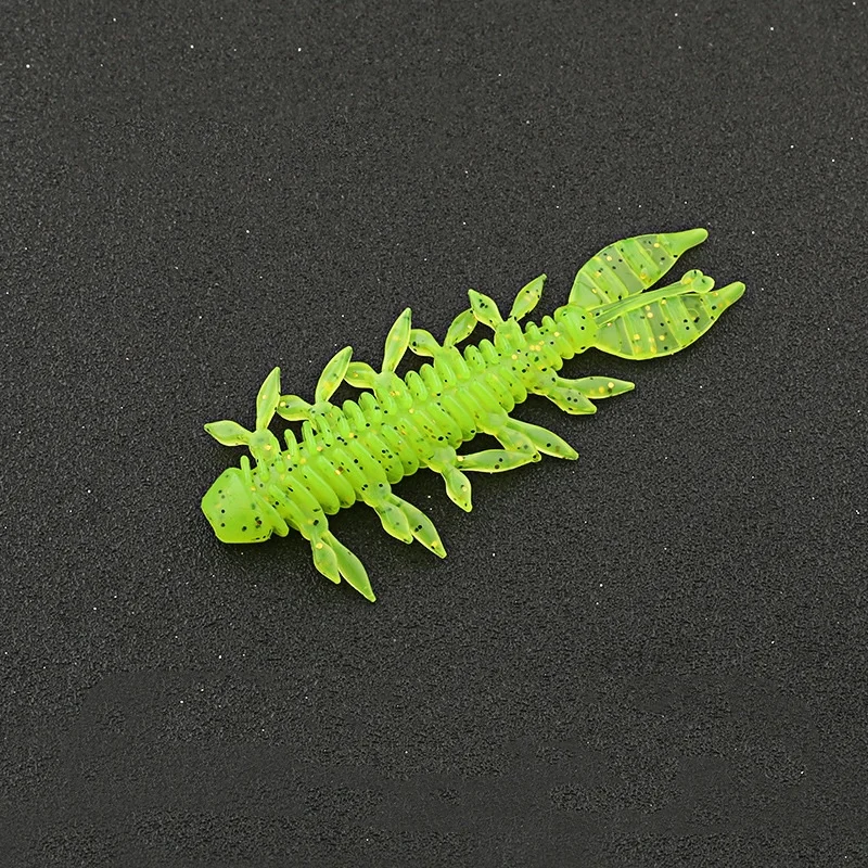 Angelköder, Alien-Garnelen, weicher Köder, 7,5 cm, 3 g, PVC, hohe Elastizität, schwimmende Kunstköder, Wurm, Lot 10 Stück, Ausverkauf – Detail 4