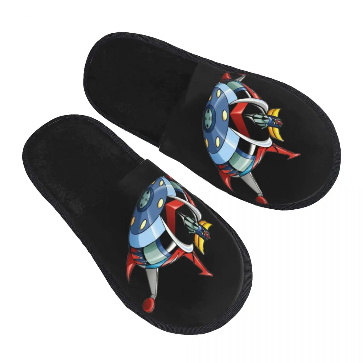 Custom UFO Robot Grendizers Goldrake House Slippers Women Comfy Memory Foam Anime Manga Slip On Bedroom Slipper Shoes