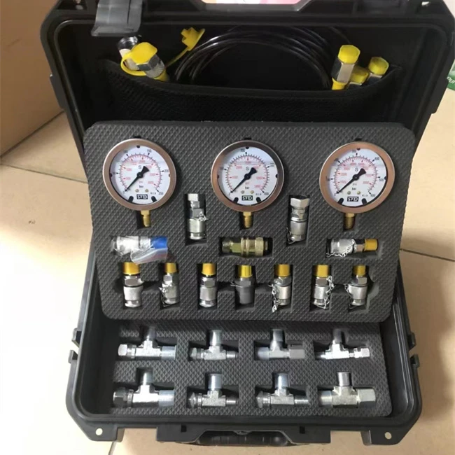 

High quality Excavator Fuel Hydraulic Pressure Gauge Gas Portable Test Kit for sale