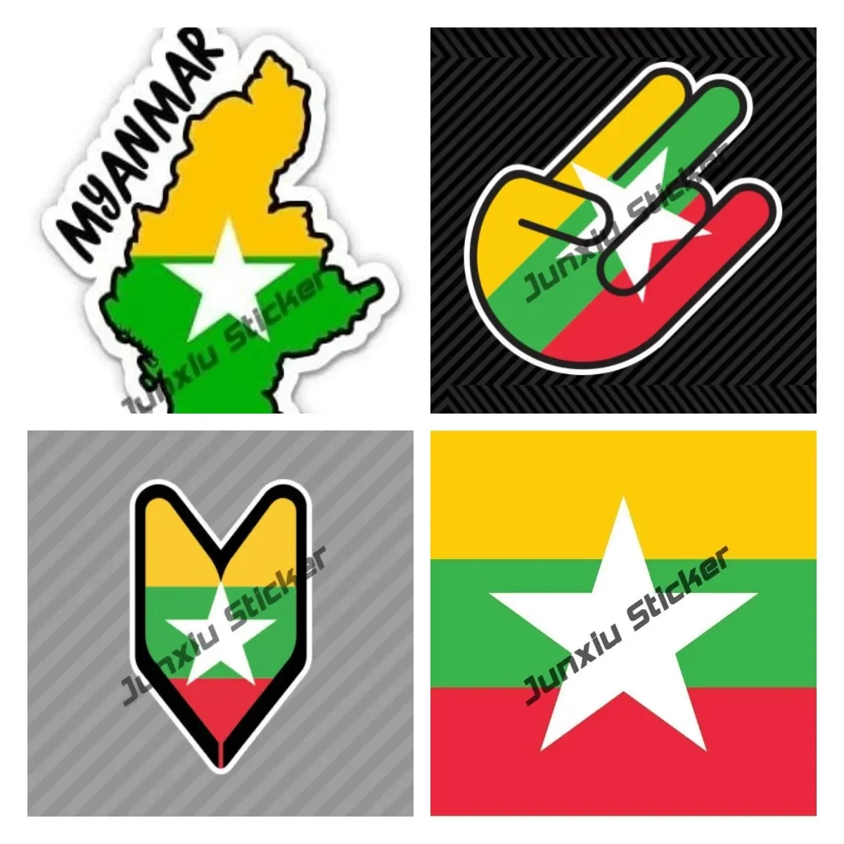 

Burmese Decal Myanmar Map with Flag Vinyl Sticker Decal for Motos Cars Phone Water Bottle Die Cut Decal Self Adhesive Stickers