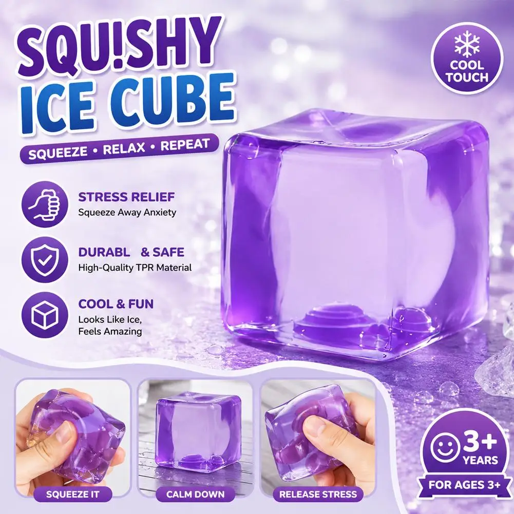 

Crystal Maltose Ice Cube Pinch Decompress Toy Small Ice Cubes Relieve Squeeze Toy Anti-stress Sensory Toy For Kids Adults Gifts