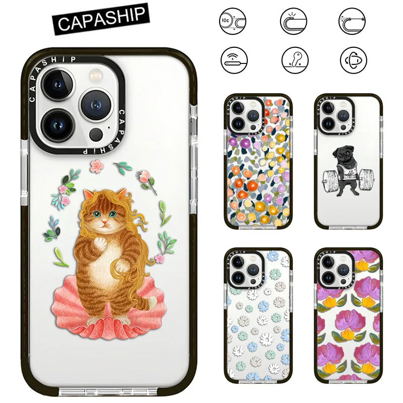 

Weightlifting Dog Flower Cat Phone Case For iphone 16 15 14 13 12 11 Pro Max XR 7 8 Plus SE Mini Soft TPU Shockproof Back Cover