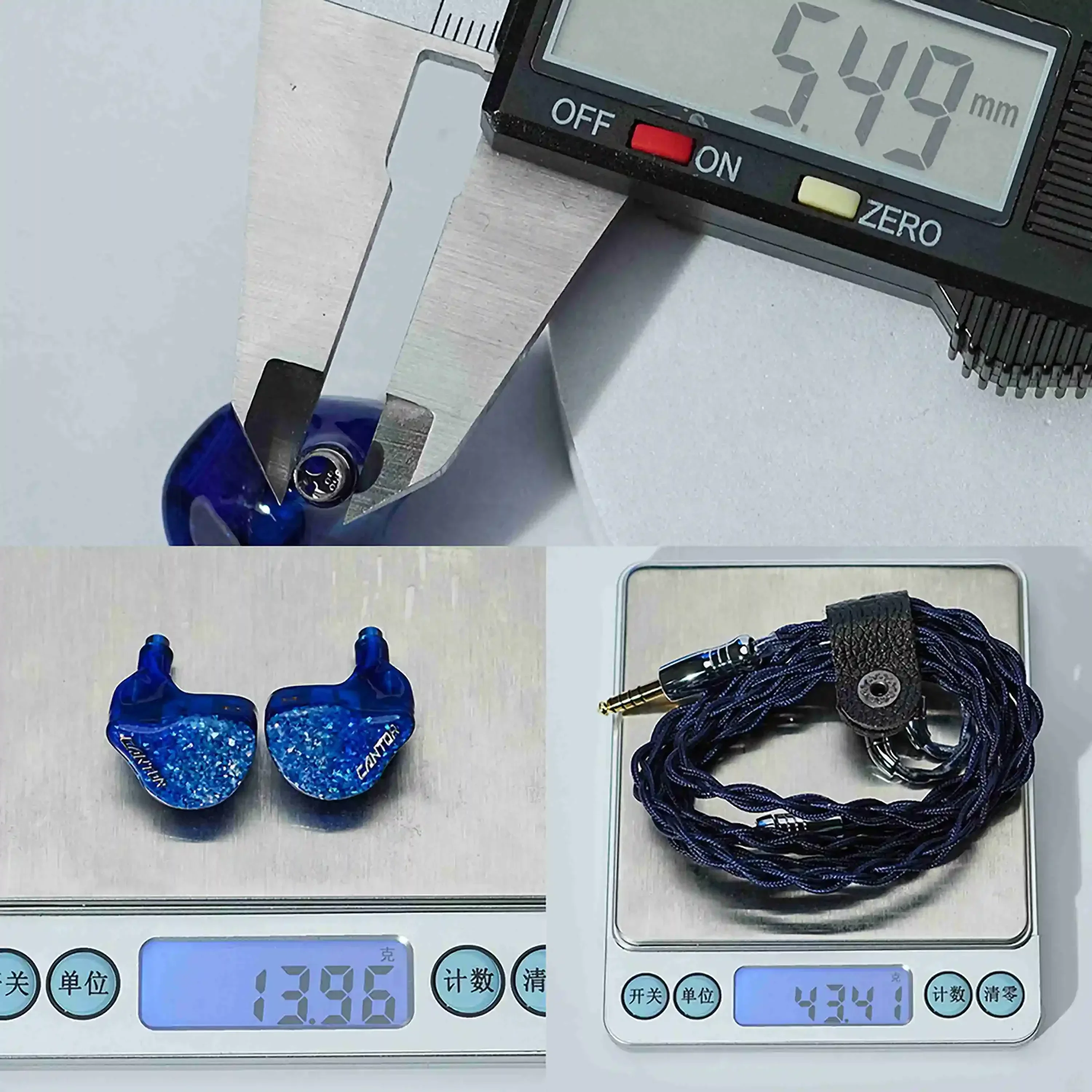 AFUL Cantor In-Ear-Monitore, 14 Balanced Armature-Treiber, austauschbarer 0,78 mm 2-poliger 3D-gedruckter, kabelgebundener Musik-Sport-Kopfhörer aus Kunstharz