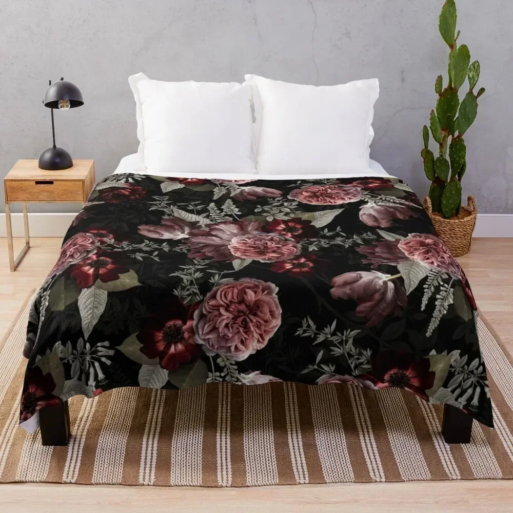 Dutch Vintage Roses And Tulips Pattern Throw Blanket Bed covers Fashion Sofas Blankets